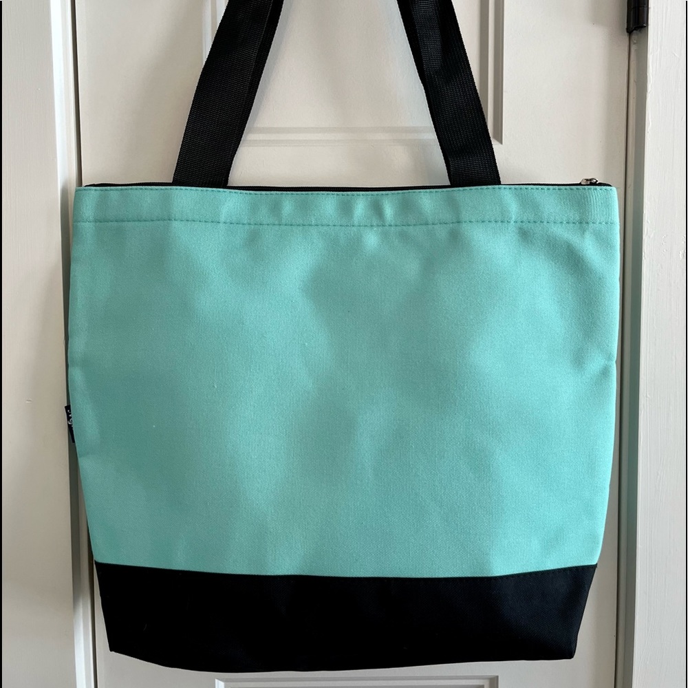 Turquoise & Black Cactus Purse Tote w/ attachable coin purse. - Picture 4 of 8